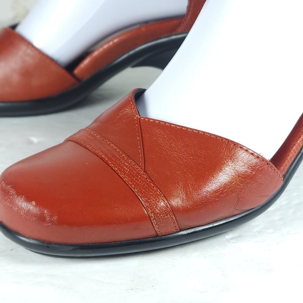 Dansko Women's Roxy US6,5 EU37 Red Leather Ankle Strap Mary Jane Shoes - Picture 12 of 16